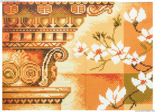 "Цветы"-0625 канва с рисунком