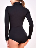 Боди-водолазка из хлопковой ткани (Размер: L) (Цвет: белый)