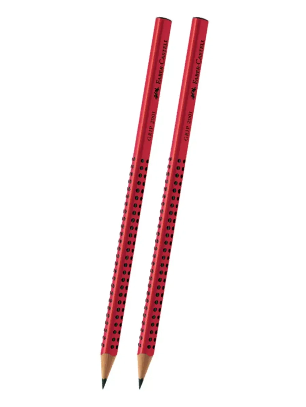 Карандаш "Grip 2001" чернографитный, B, красный, 2 шт