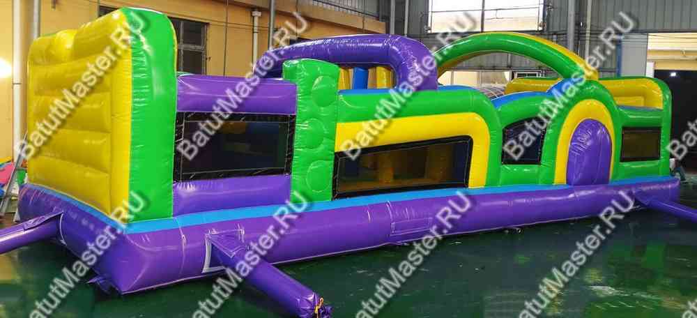 Надувной батут "Длинная полоса препятствий" 10*4*3 м