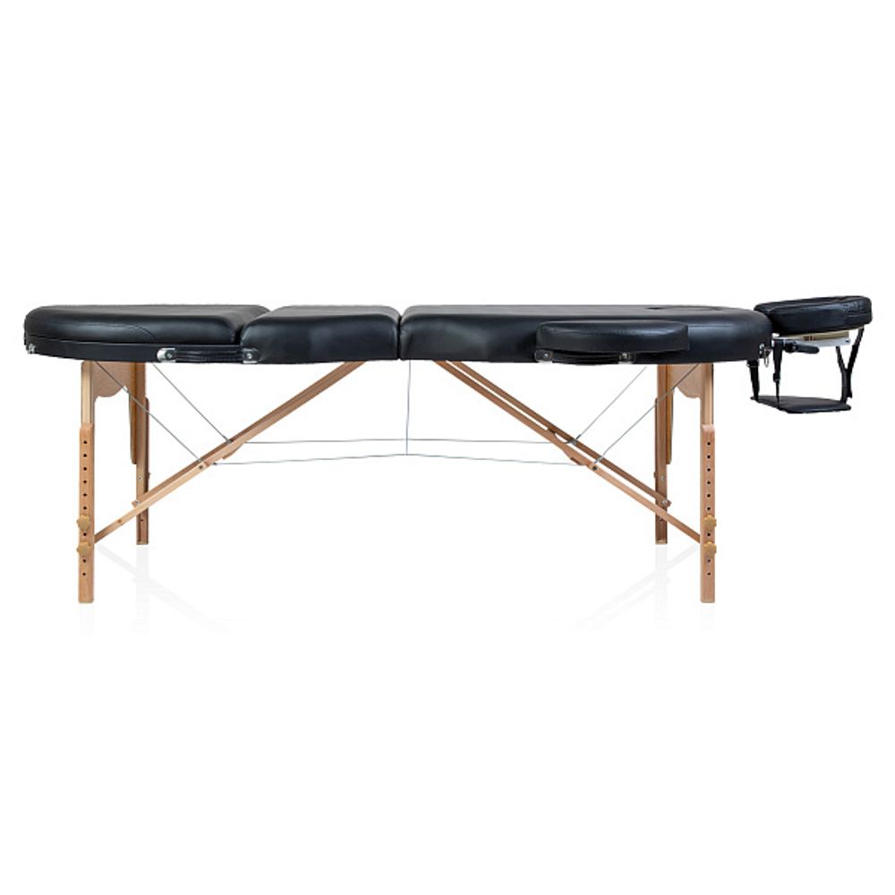 Массажный складной стол Mizomed Premium Oval 3 крем,чёрный