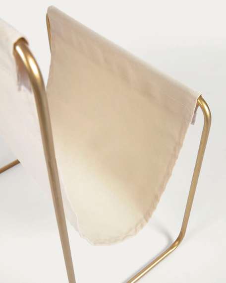 Газетница Siana бежевая с золотом