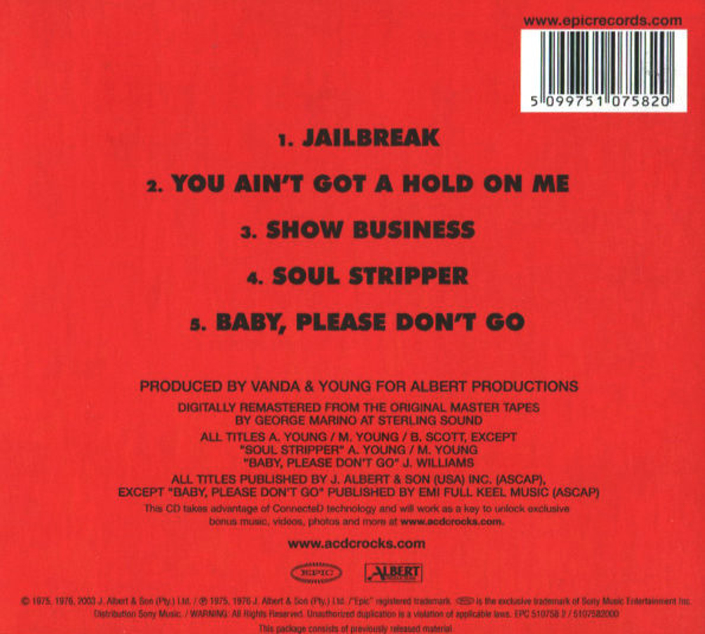 AC/DC / '74 Jailbreak (Remasters Edition)(CD)