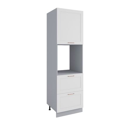 Кухня Модуль ПНЯ 600 М (с нишей) Квадро Белый кожа