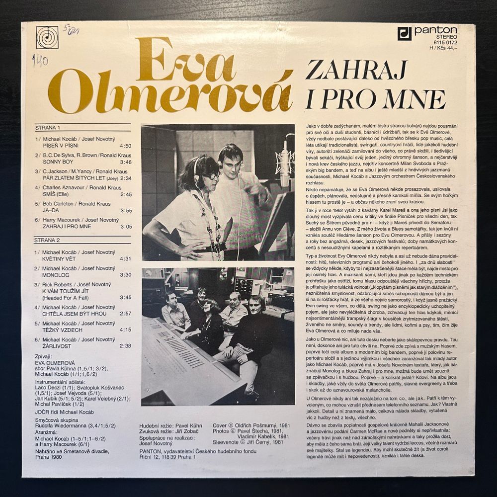 Eva Olmerova - Zahraj I Pro Mne (Чехословакия 1981г.)