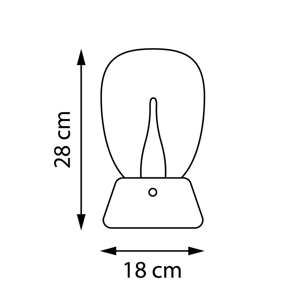 807907 Настольная лампа UOVO III LED 10W 800LM G ЧЕРНЫЙ/ПРОЗРАЧНЫЙ 3000K