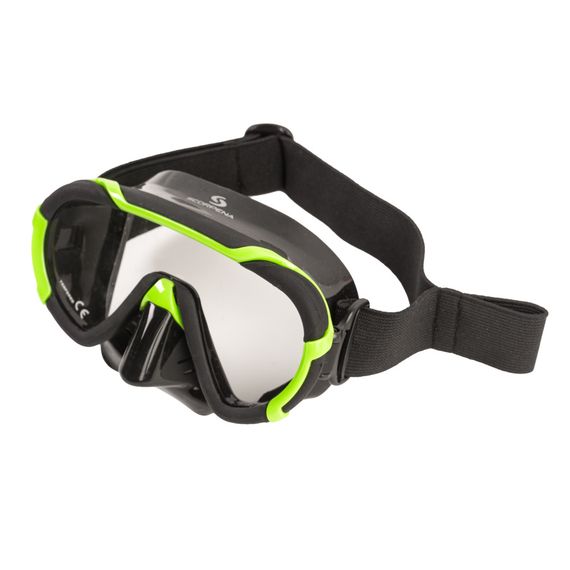 Маска Scorpena Miami Junior черно-зеленая