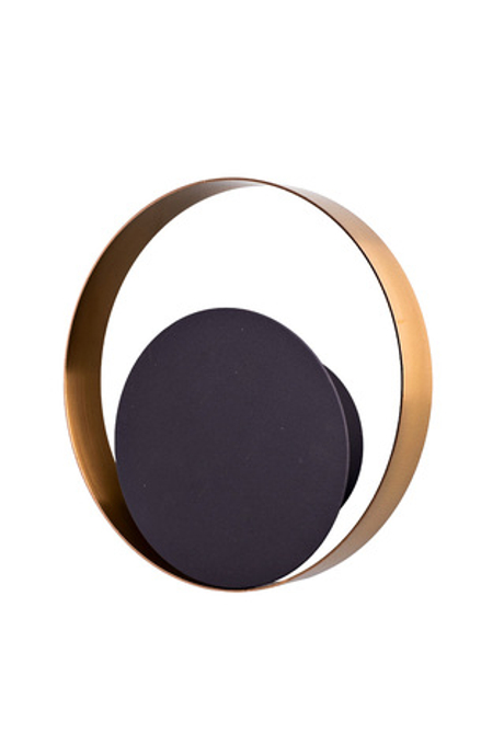 Бра настенное металлическое 25х28см Garda Decor черное с золотом