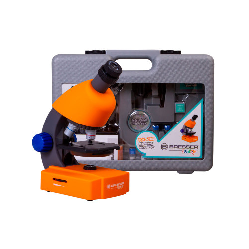 Микроскоп Bresser Junior 40–640x с набором для опытов, в кейсе