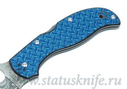 Нож SPYDERCO C90GFBLPD STRETCH DAMASCUS BLUE NISHIJINфотография - 3