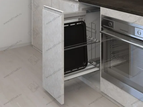 S-2891-C Выдвижная система для противней в базу 350 мм, Starax, (310х475х640) правая, хром