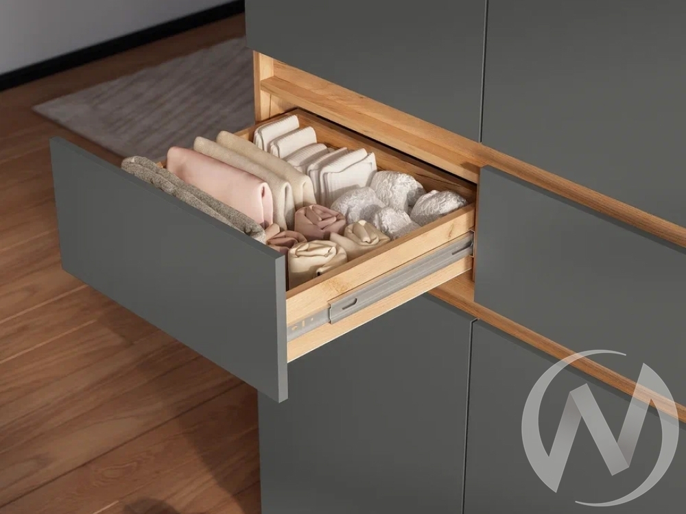 Шкаф 3-х створчатый ШК-08 Прихожая Багира (крафт/графит)