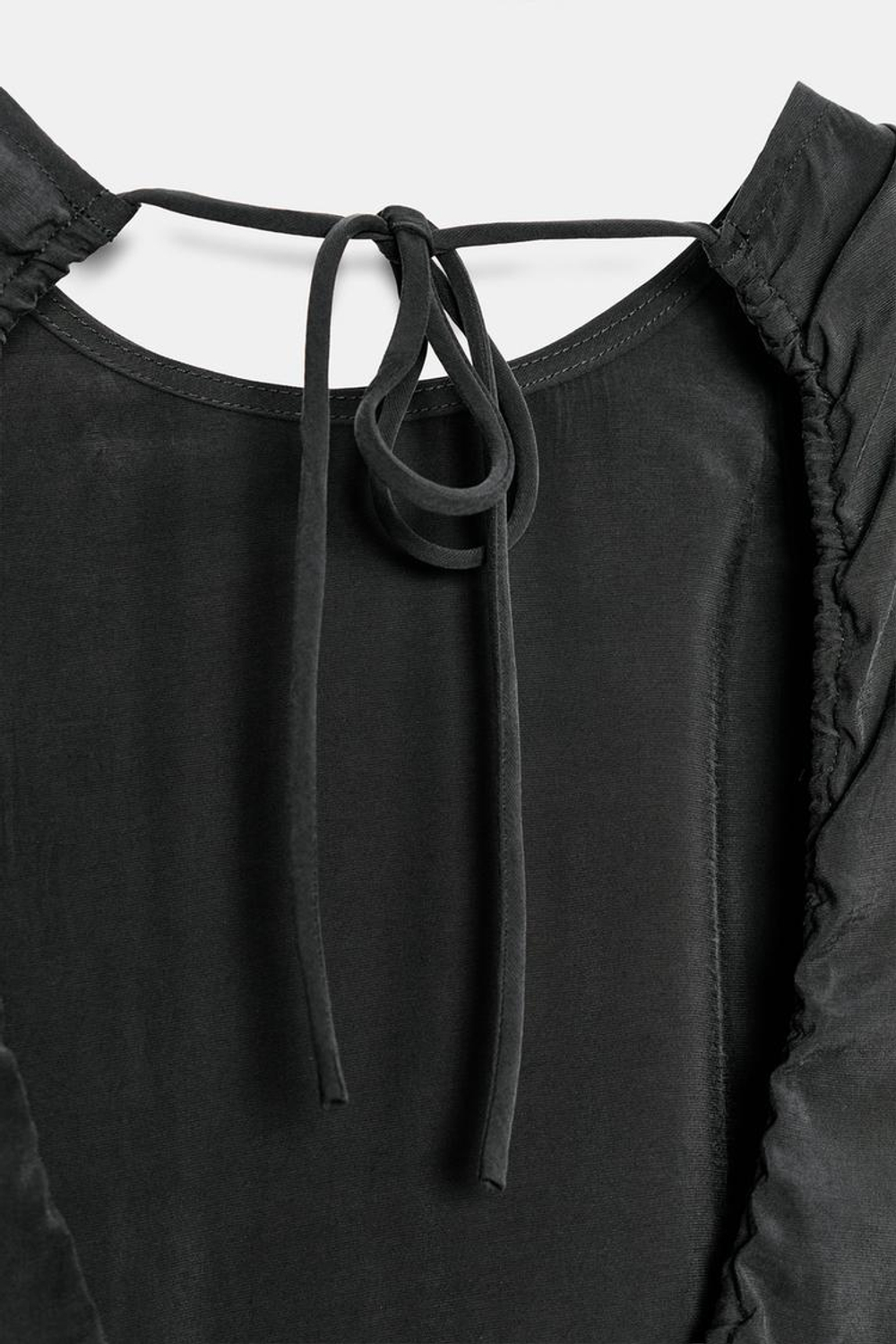 ZARA ПЛАТЬЕ МИДИ СВОБОДНОГО КРОЯ, ЧЕРНЫЙ