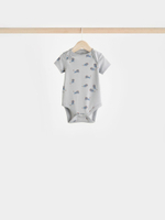 Боди с коротким рукавом для малышей Next K79-790, 7 шт., Синий, Хаки, Бежевый