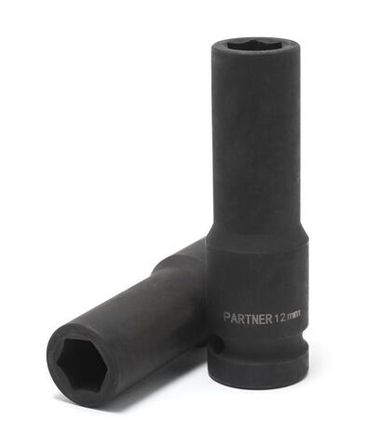 Головка ударная глубокая, 12мм (6гр) 1/2'' Partner PA-4458512