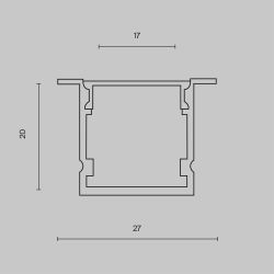 Профиль Maytoni   ALM-2720-S-2M