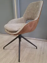 Крутящийся стул Tess бежевый с коричневым