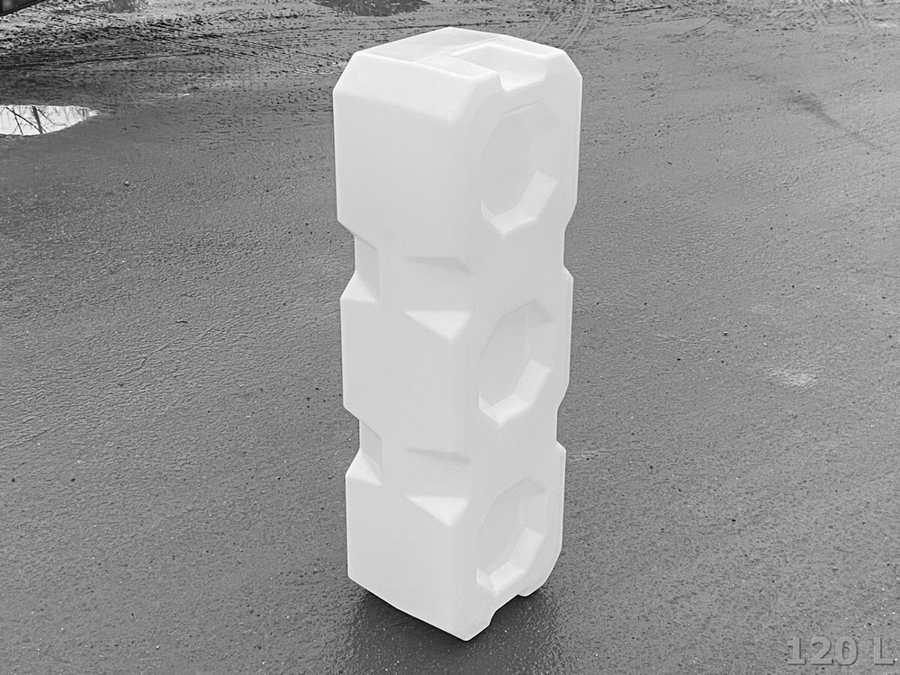 Ёмкость пластиковая пищевая Полимер-Групп T 120 л. прямоугольные (1195x395x337см;7,2кг;белый) - арт.559032