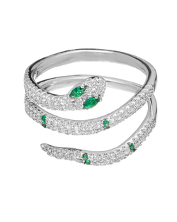 Кольцо-змея, 3 оборота, серебро