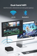 Мини-ПК TexHoo Intel N100 двухдиапазонный WiFi5 BT4.2 HDMI DP, 2хLAN, 8G DDR4 512G NVMe