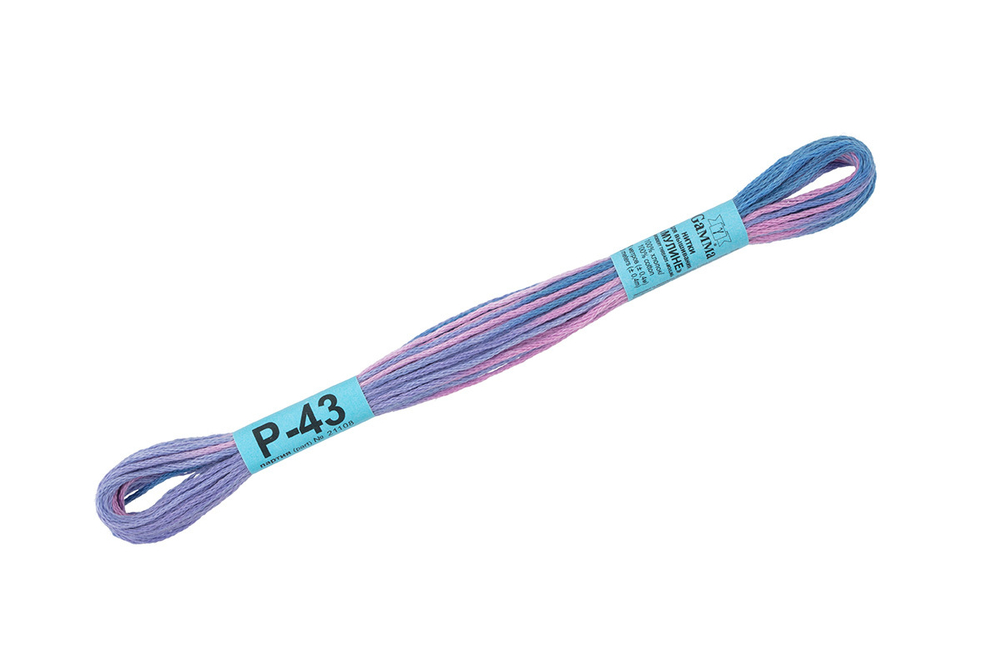 Мулине "Gamma" меланж, 8 м, 100% хлопок, № Р-43