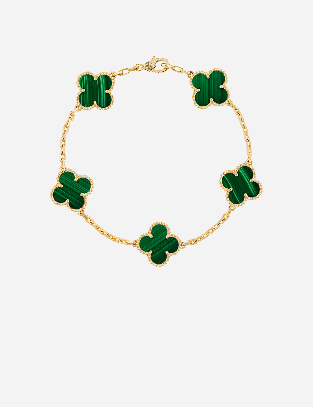 Van Cleef & Arpels Malachite Vintage Alhambra, 5 motifs (VCARL80900)