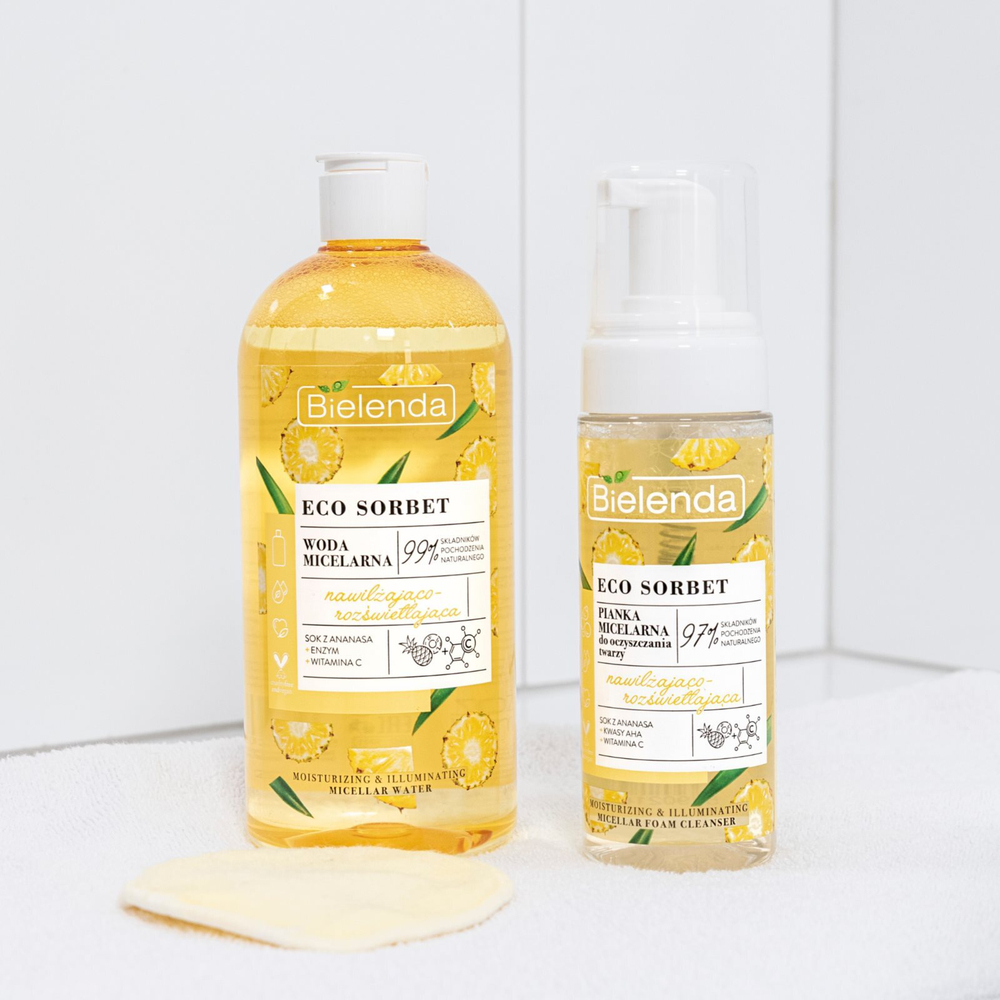 Bielenda Eco Sorbet Pineapple - мицеллярная очищающая пенка /   150  ml  / GTIN 5902169045302