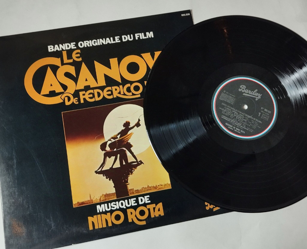 Винтажная виниловая пластинка LP Nino Rota Казанова Федерико Феллини Le Casanova De Federico Fellini (Bande Originale Du Film) (France 1977)