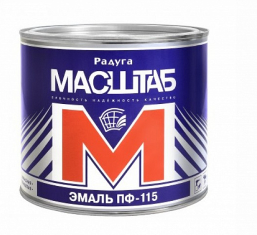 Эмаль ПФ-115 парижская зелень МАСШТАБ Радуга 1,8кг*6