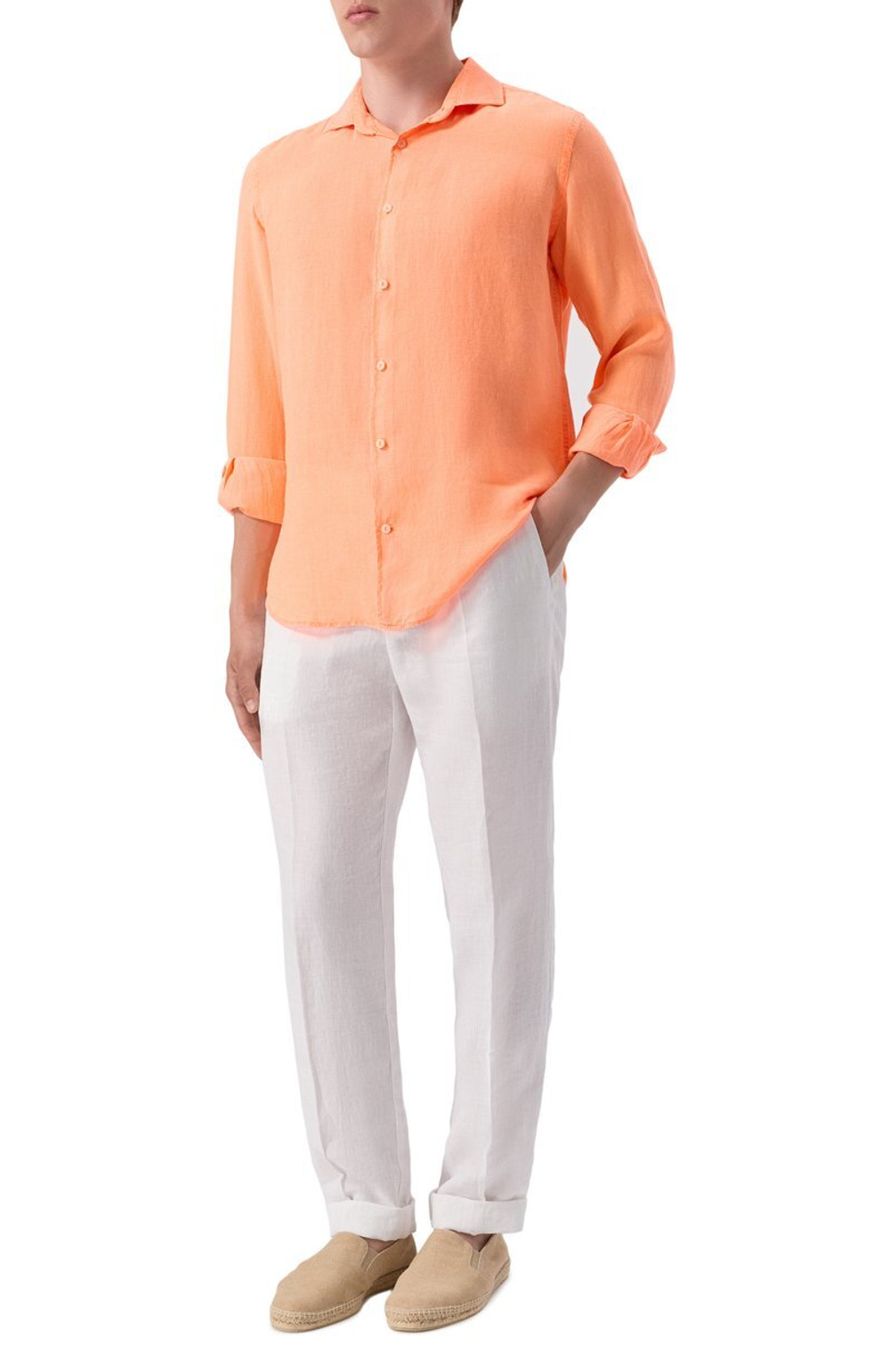 Рубашка MC Saint Barth Pamplona оранжевый неон