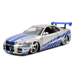 JADA Fast & Furious - Металлическая коллекционная машина 2002 Nissan Skyline GT-R (R34) 1:24 3971583