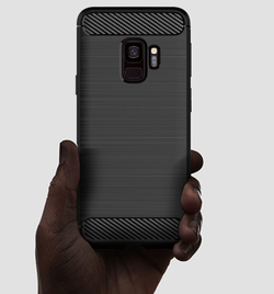 Чехол для Samsung Galaxy S9 цвет Black (черный), серия Carbon от Caseport