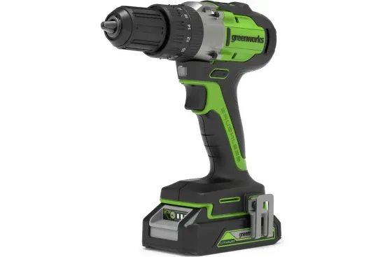 Аккумуляторная дрель-шуруповерт "GREENWORKS" GD24DD60K2 3704107UA