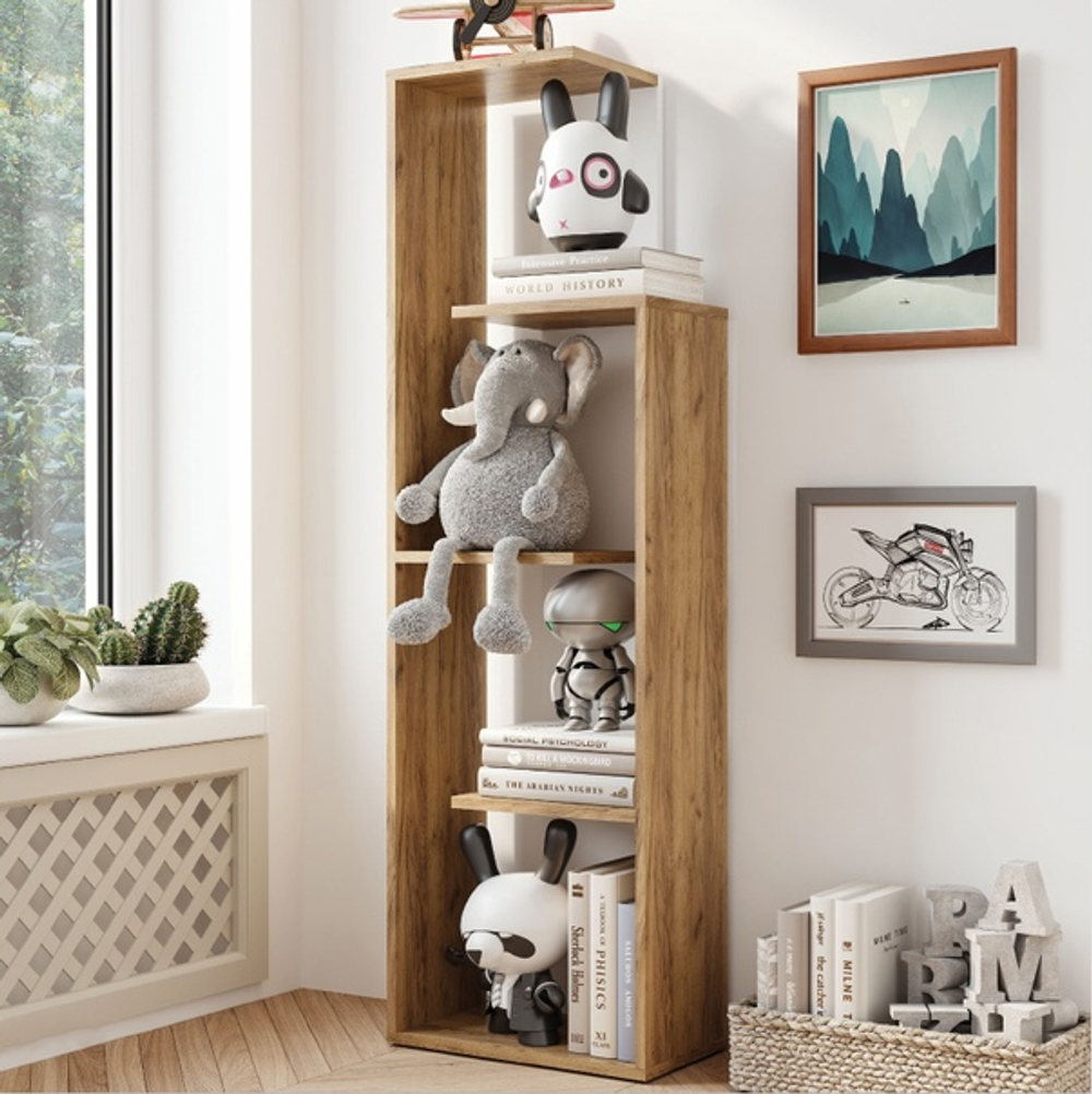 Стеллаж Бейсик 1 крафт/белый