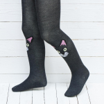 Колготки для девочки бамбук, с рисунком, р-р 128-140 36849, 1 шт.