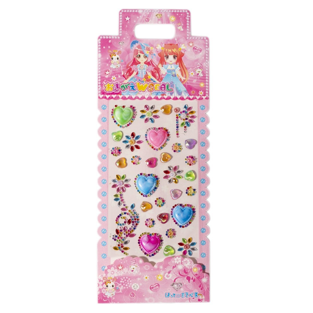 Наклейки-стразы Alingar, акриловые, "Перламутровые сердечки", пакет с европодвесом