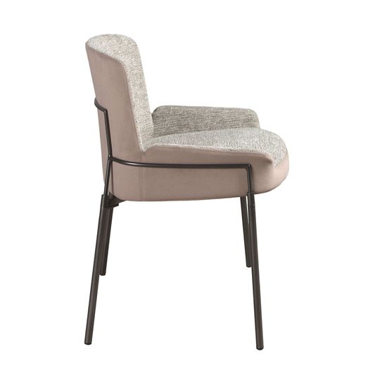 Стул 4171 из серой ткани и коричневого бархата Испания