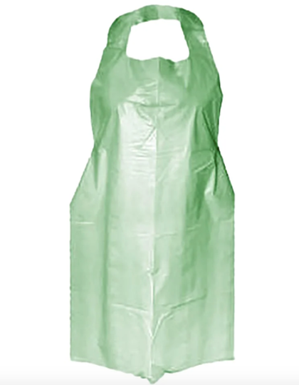 Фартук полиэтилен 120*80 см зеленый 50 шт