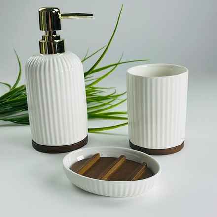 Lenardi 235-033 Ванный набор 3пр. TROPICAL в под.уп.(х16)Фарфор