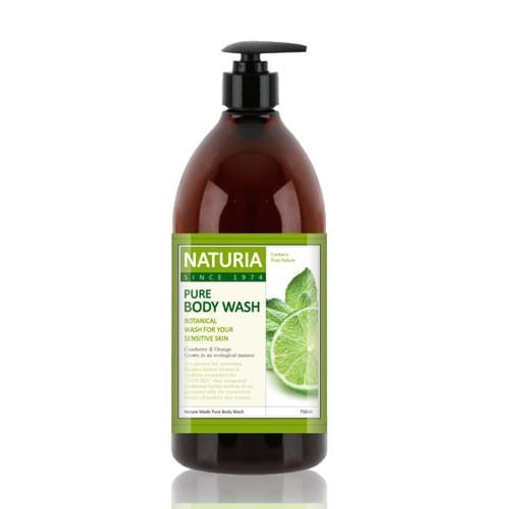 Гель для душа Evas Naturia Since 1974 Pure Body Wash Wild Mint and Lime Дикая Мята и Лайм 750 мл