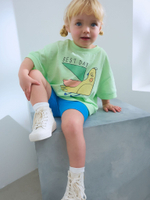 Футболка и шорты-велосипедки в комплекте для девочки Next AD5-478, Мятный, Синий