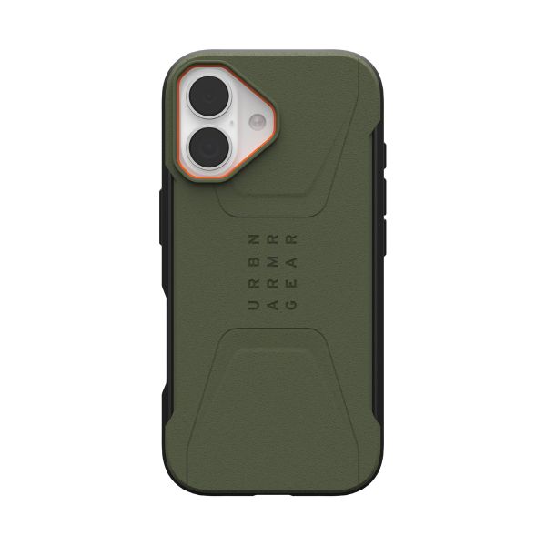 Чехол Uag Civilian Case для iPhone 17, Оливковый/Оранжевый | Olive/Orange