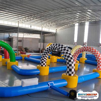 Надувная трасса «Весёлый лабиринт» игровая, 10×10×2,5 м