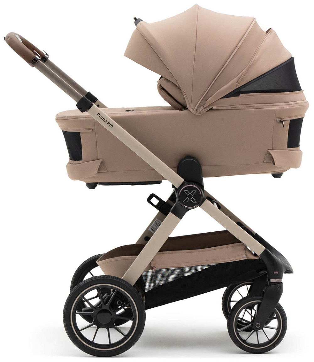 Коляска Agex Prima Pro 3 в 1 с автокреслом i-Team ATG080 Grey APP232 Beige (Бежевый)
