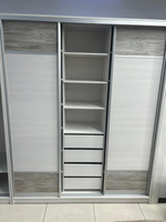 Шкаф-купе 3-х ств.без зеркала Пальмира Выбеленное дерево/артвуд темный