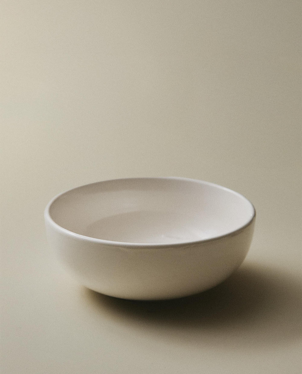Zara Home миска из каменной керамики, цвет белый, 14.2 см