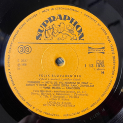 Винтажная виниловая пластинка LP Felix Slovacek, Ladislav Staidl Se Svym Orchestrem III (Чехословакия 1978)