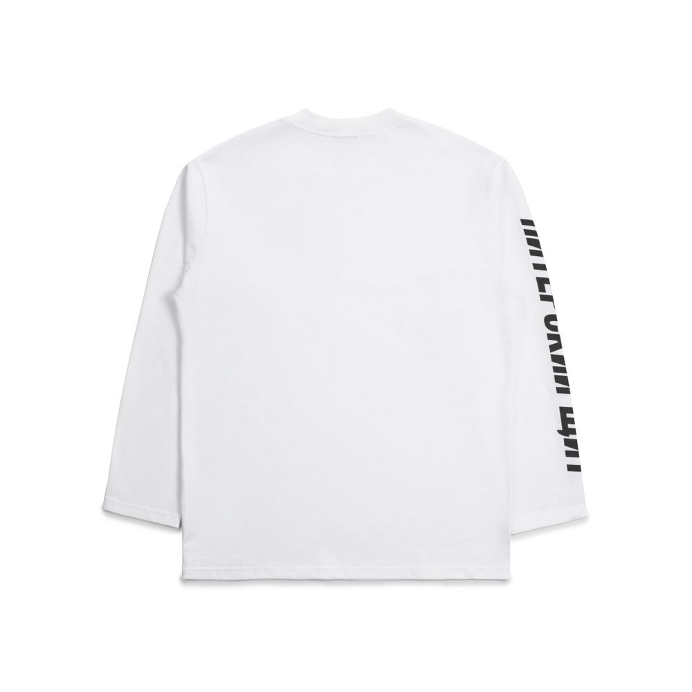 Лонгслив Питерский щит Шрифтовой лого белый