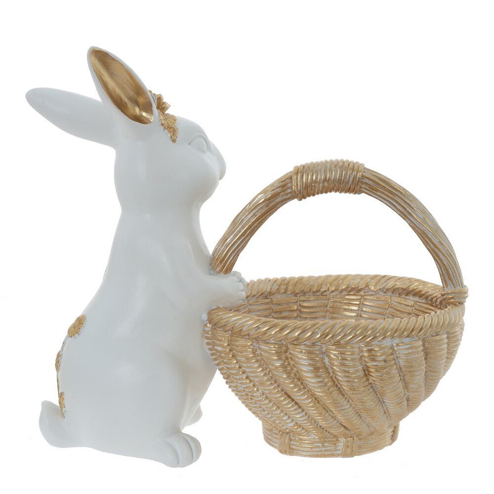 GAEM Фигурка декоративная "Заяц с корзиной", L24 W15 H24 см