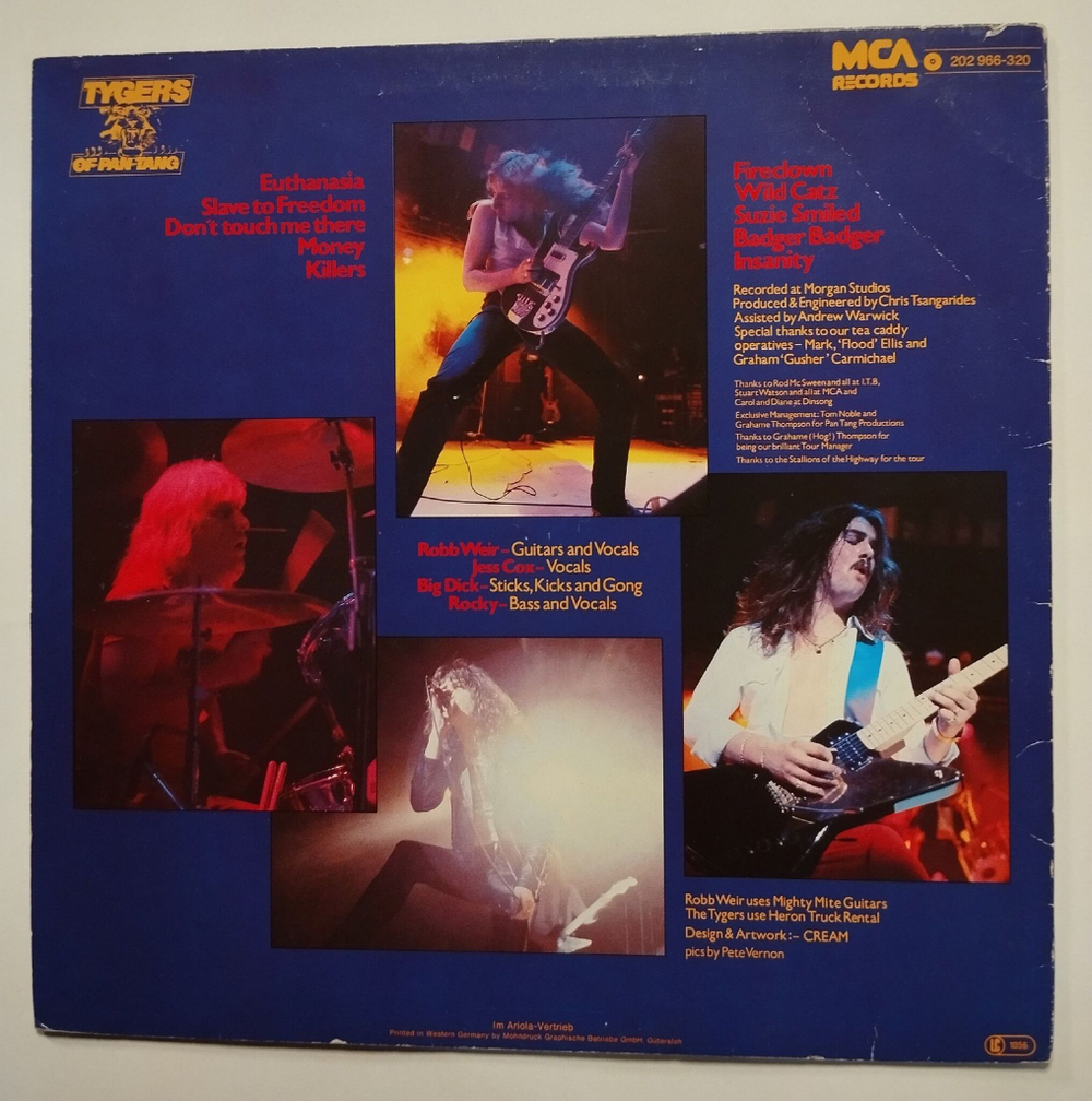 Винтажная виниловая пластинка LP Tygers Of Pan Tang Wild Cat (Germany 1980)